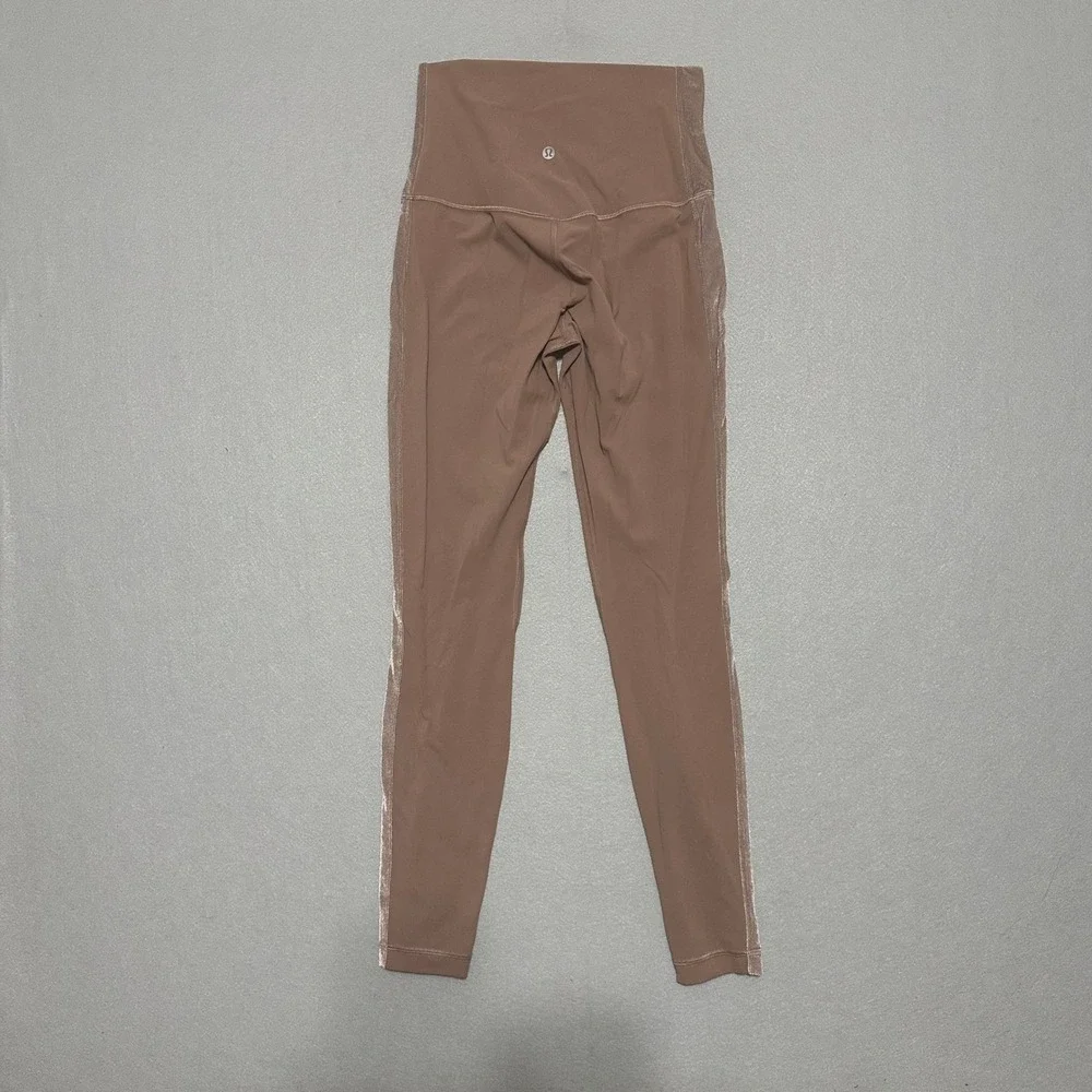 Lululemon Wunder Under High-Rise Tight Velvet Stripe Mauve Rosewood Womens 6